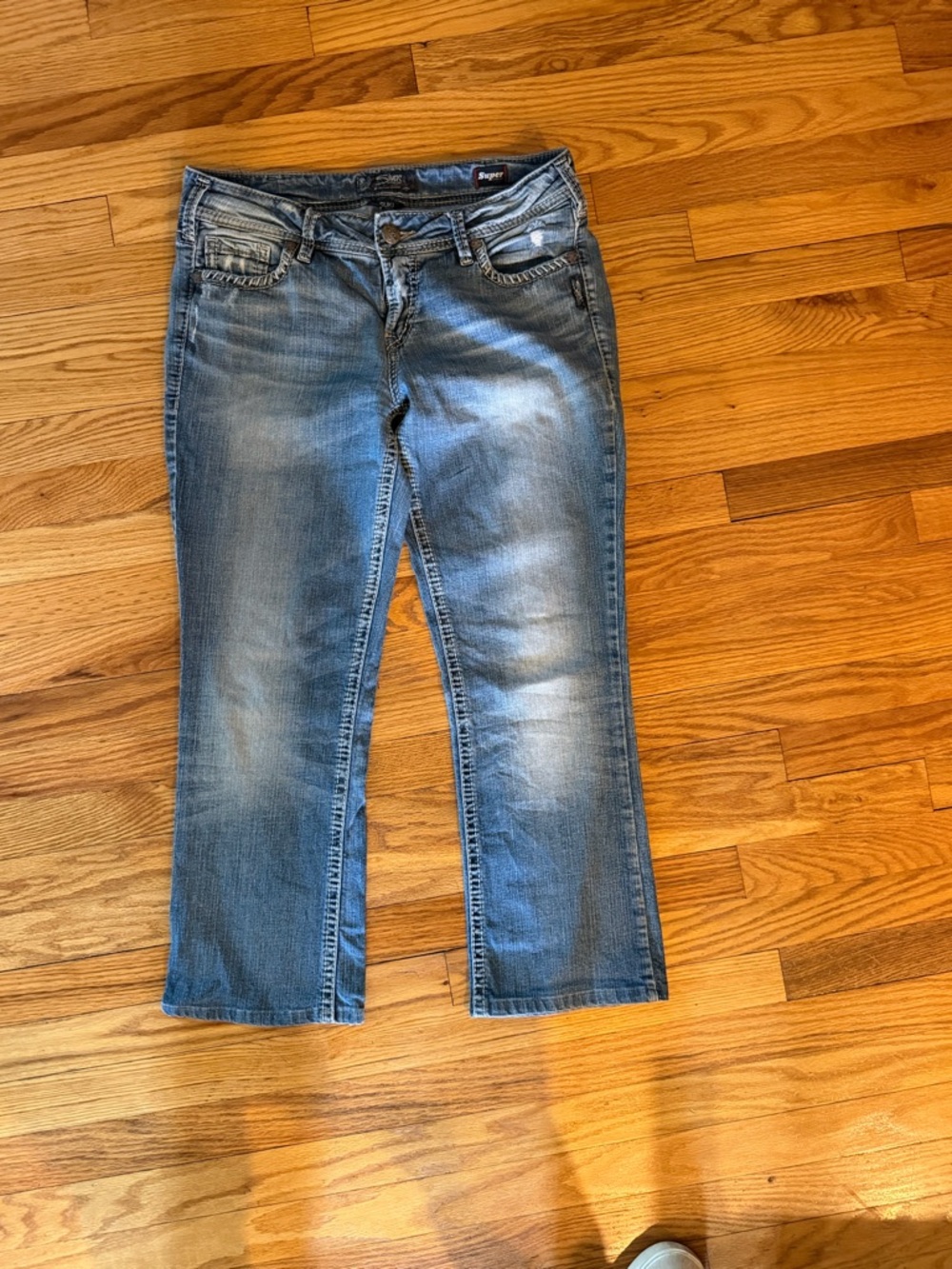 Silver Jeans Women's Washed Light Blue Bootcut Jeans